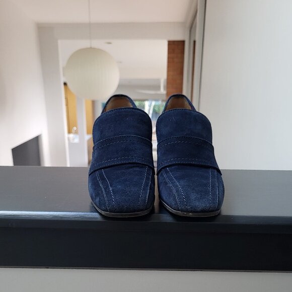 Aquatalia Weatherproof Loafer/Pump in Midnight Navy - Picture 2 of 7